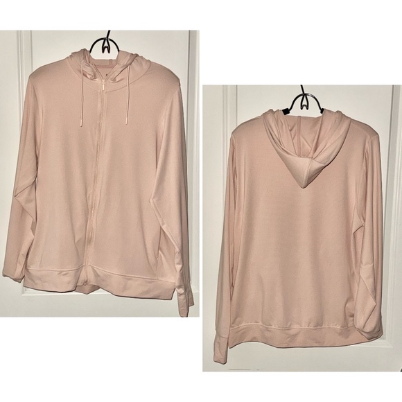 Uniqlo Women's AIRism full-zip hoodie XXL Pink UV Protection - Picture 2 of 4